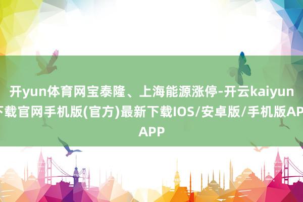 开yun体育网宝泰隆、上海能源涨停-开云kaiyun下载官网手机版(官方)最新下载IOS/安卓版/手机版APP
